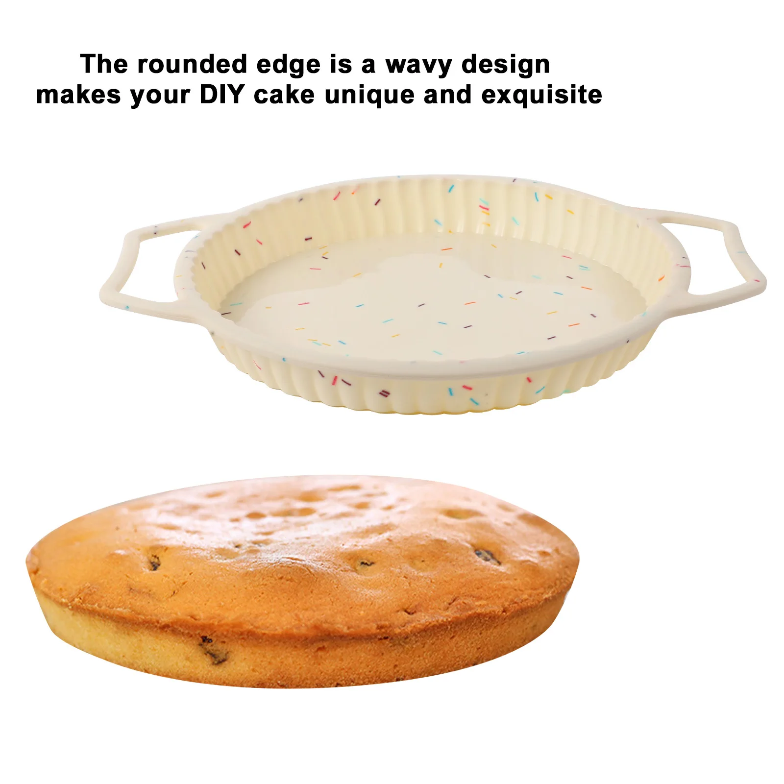 

1Pcs Silicone Flower Shape Round Cake Mold Non-Stick DIY Baking Tray Cake Kitchen Supplies Kitchen Supplies DIY Silicone Mold