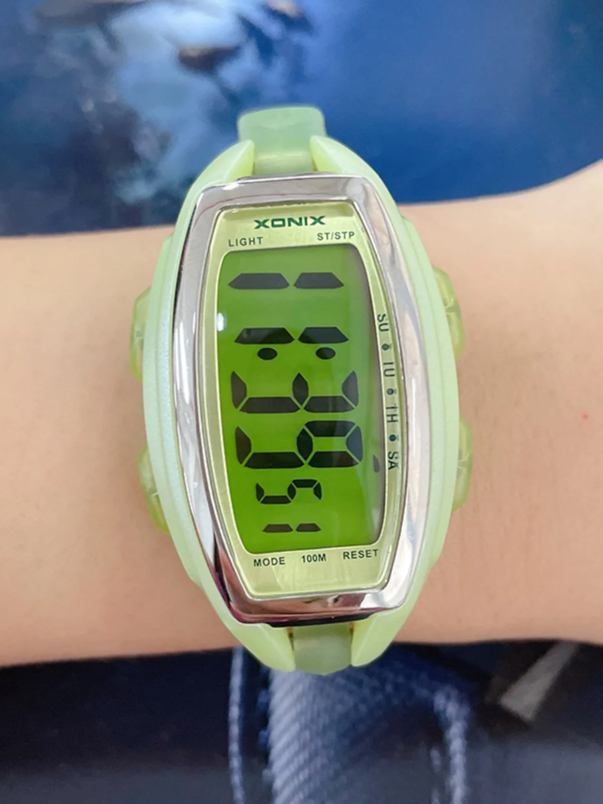 Multifunctional Classic Large Character Luminous Boys and Girls Waterproof Watch Student Swimming Alarm Electronic Watch