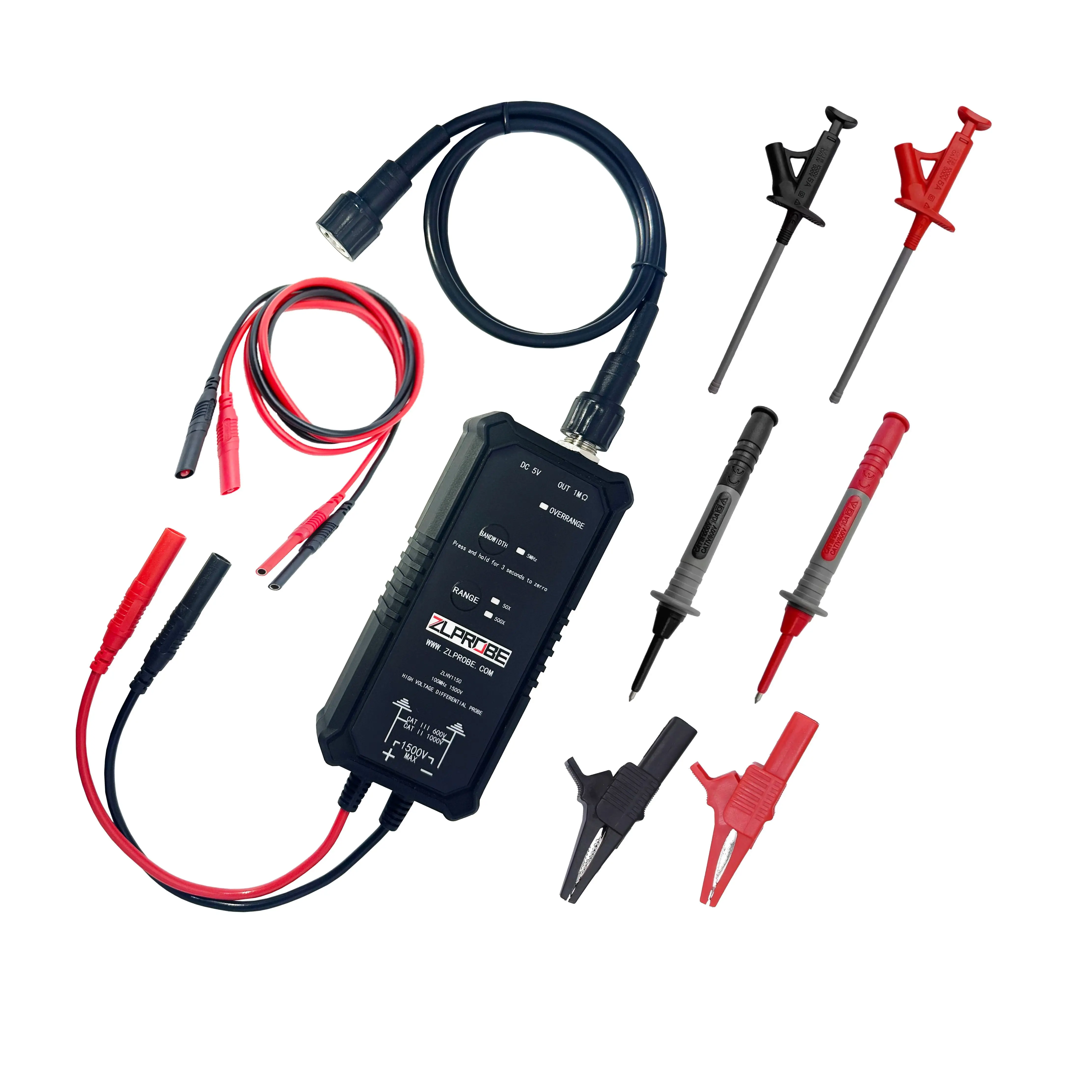 ZLPROBE High-voltage Differential Probe ZLHV1150 ZLHV1300 100MHZ Bandwidth Oscilloscope Probe Accessories