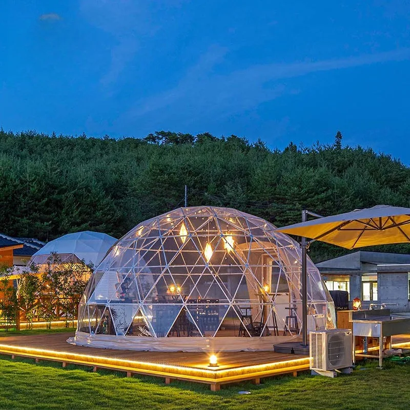 Outdoor Camping Weatherproof Greenhouse Transparent Tent Courtyard Party Restaurant Tent Can Be Customized