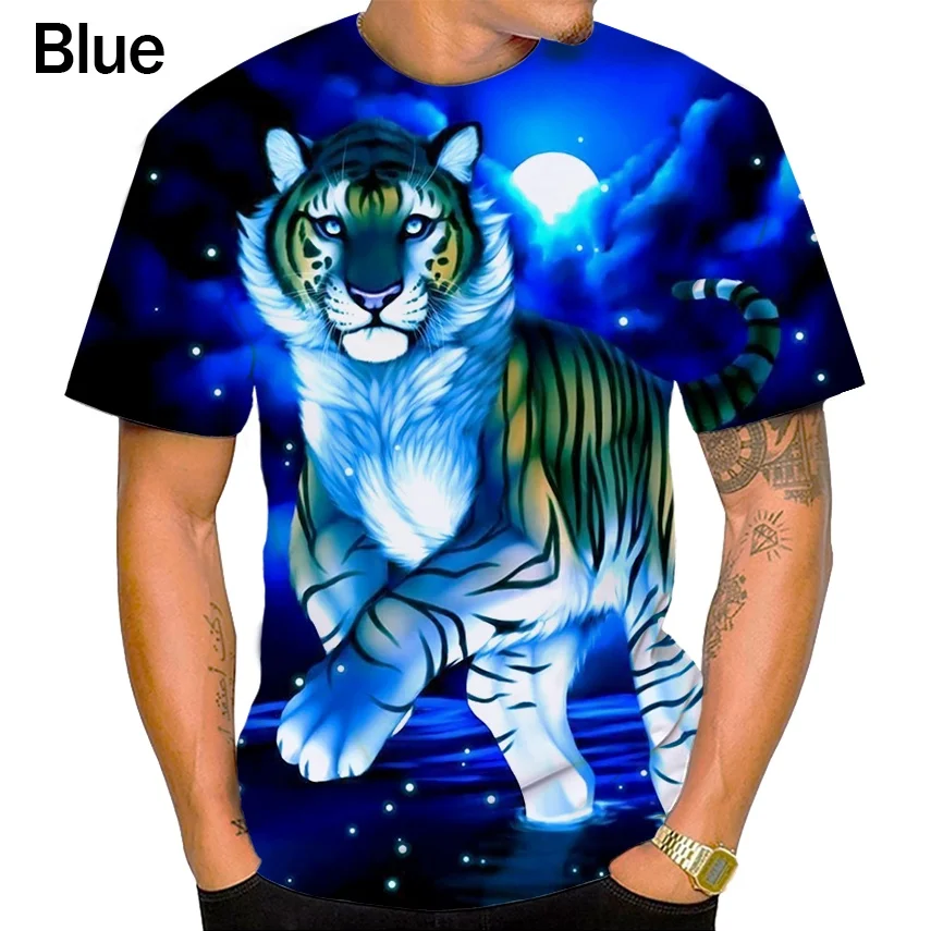 New Fashion Men's and Women's 3d Printing Summer T Shirt Animal Tops Tees