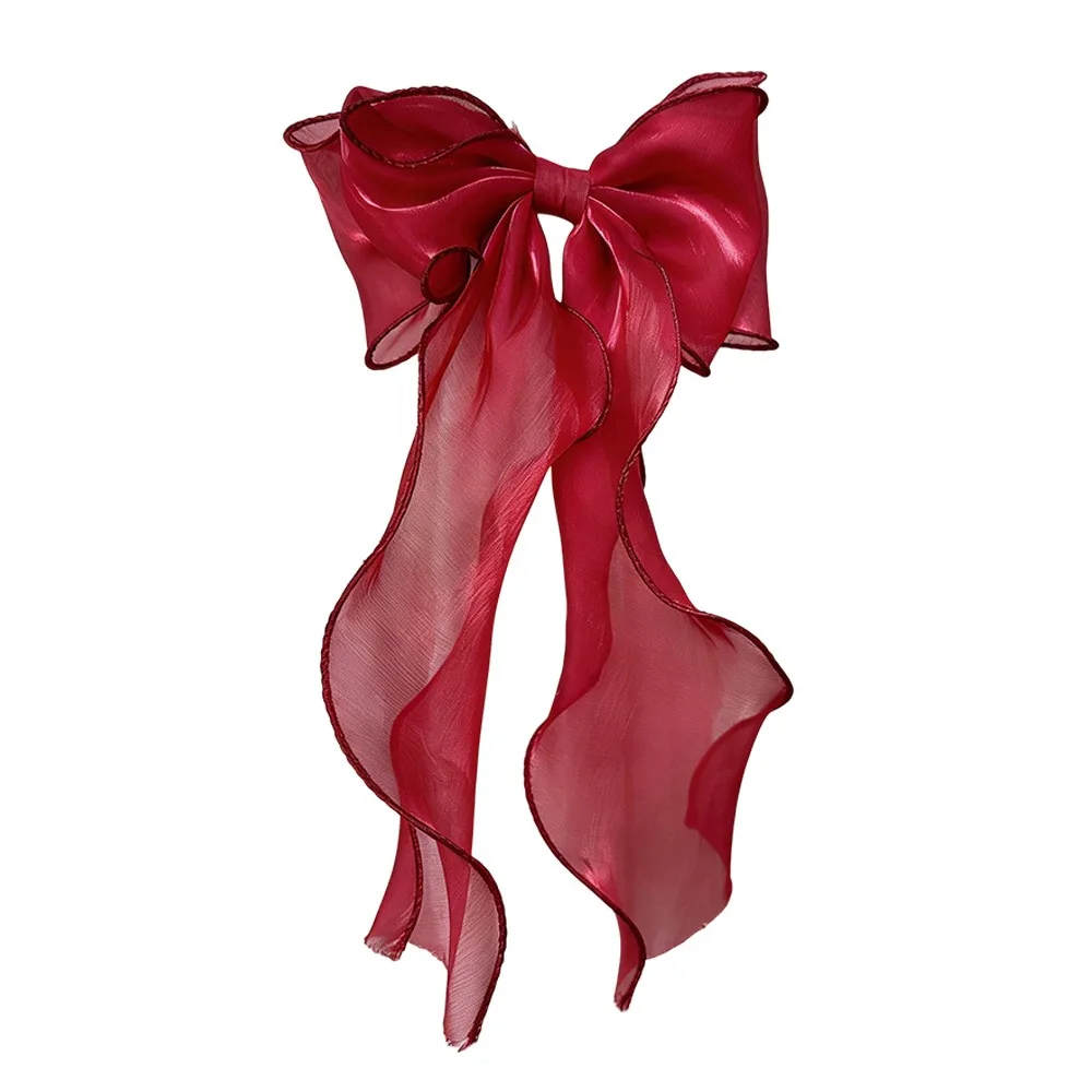 Silk Material Curtain Bow Tiebacks Pearl Decoration Translucent Mesh Curtain Tiebacks Lace Design Elegant Style Curtain Rope