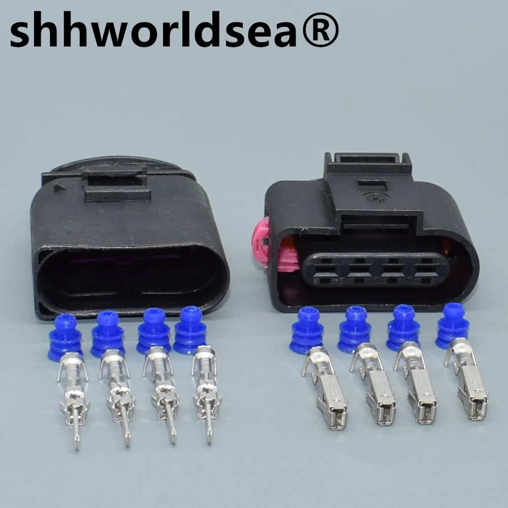 shhworldsea  4 Pin female Automotive waterproof connector Ignition Coil Wire harness Plug 8K0973724 For Audi A4 A6 VW Golf Passa