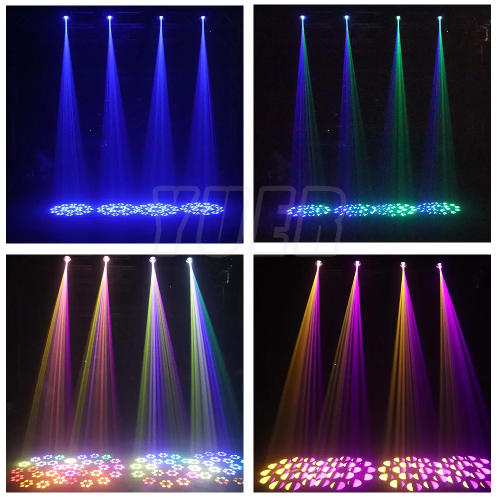 2 sztuki 200w obroty punkt wiązki 18 pryzmatów ruchoma głowica oświetlenie sceniczne DMX512 efekt tęczy na imprezę Dj Disco świąteczna dekoracja