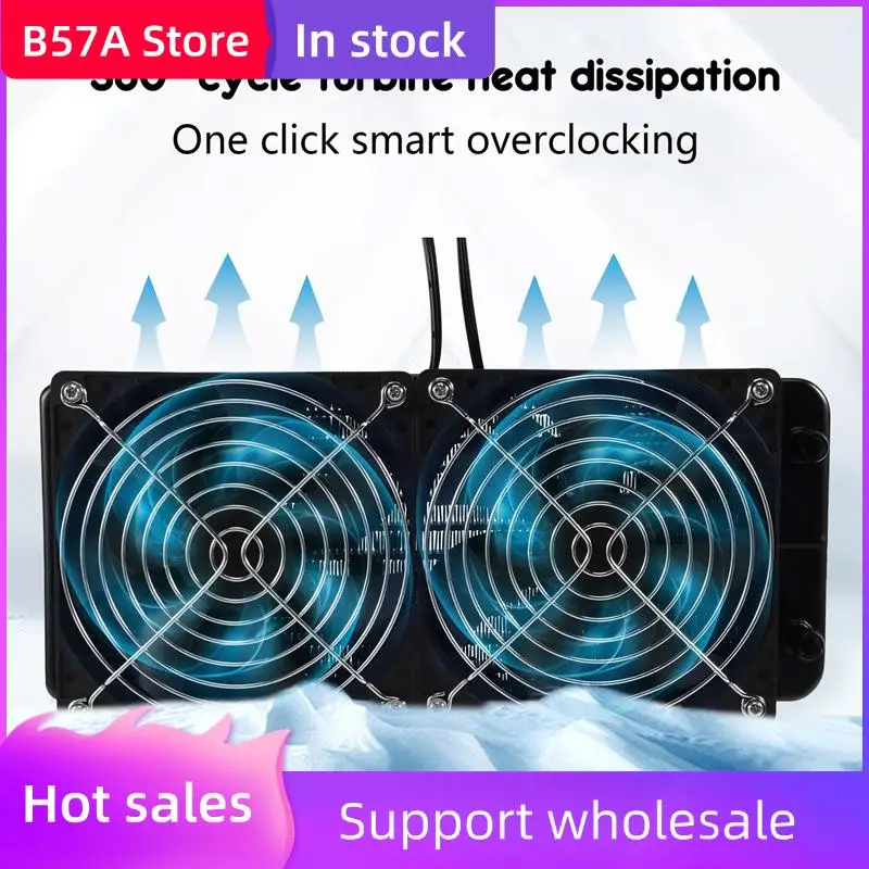 

B57A Aluminum 240Mm 10 Pipe Water Cooling Cooled Row Heat Exchanger Radiator With Fan For CPU PC Water Cooling System