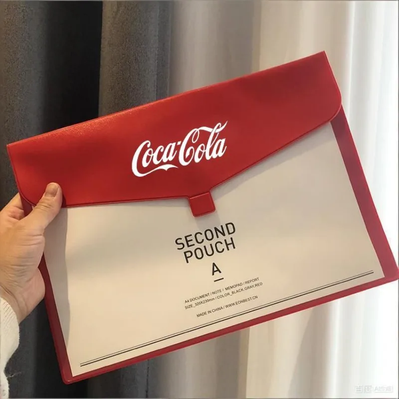 Cola Pattern File Bag Waterproof Large Capacity Ultra Thin Custom Document Storage Pouch Business Office  Organizer Stationery