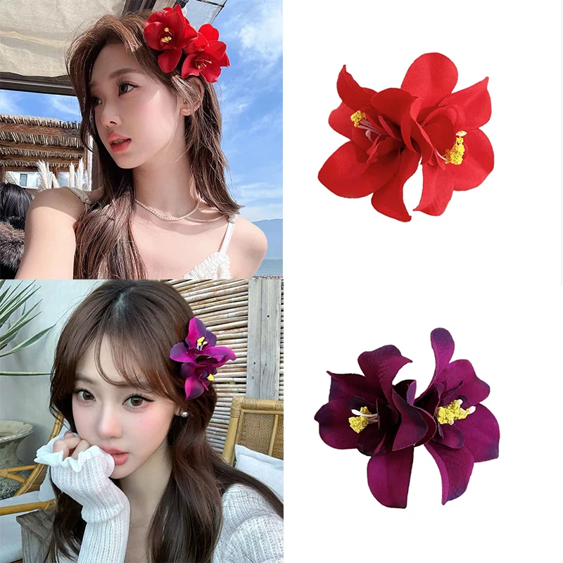 

Bauhinia Flower Side Hairpin Female Fashion Sweet Temperament Duckbill Clip Cute Girls Must-Have Hair Accessories