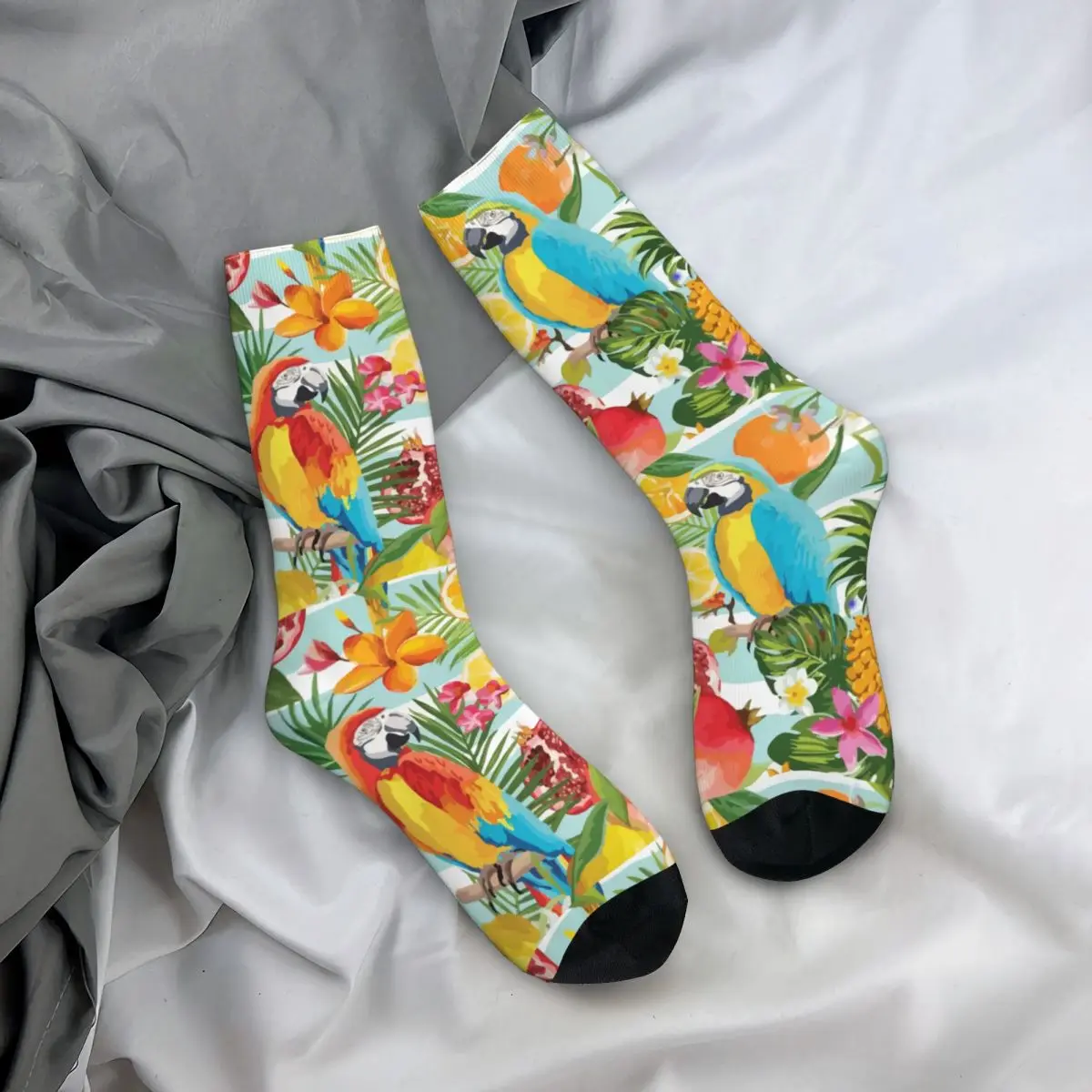 Calcetines bonitos de la selva Tropical para hombre y mujer, medias de animales para primavera, verano, Otoño e Invierno