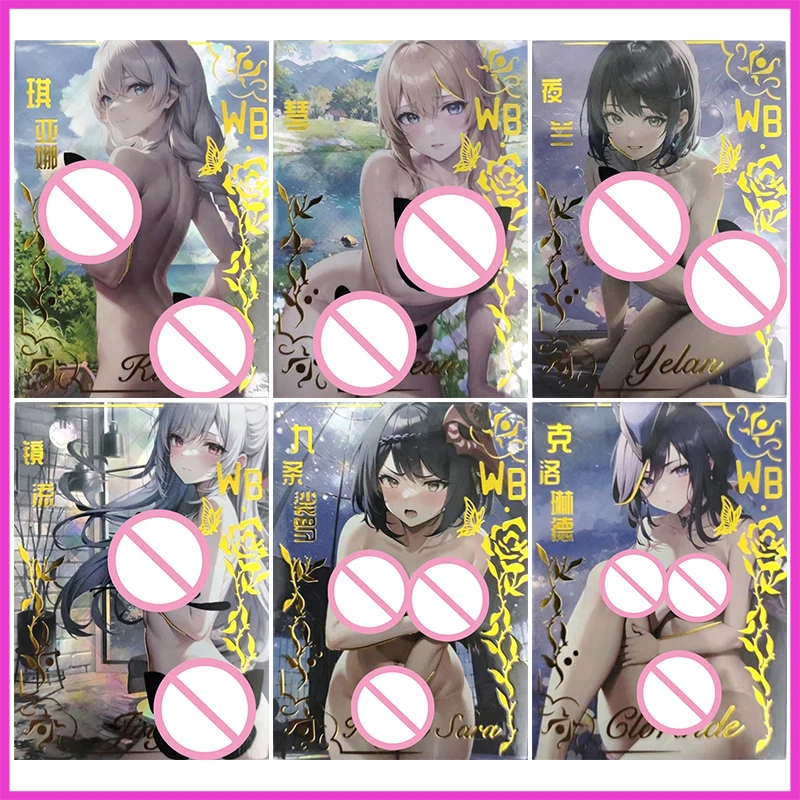 Anime déesse histoire Rare WB chaleur cartes à collectionner Kiana Jean Yelan Jingliu Kujou Sara Clorinde jouets pour garçons cadeau d'anniversaire