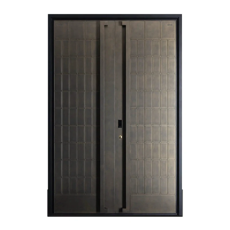 Cast aluminum villa modern door opposite rural self-built house into the door