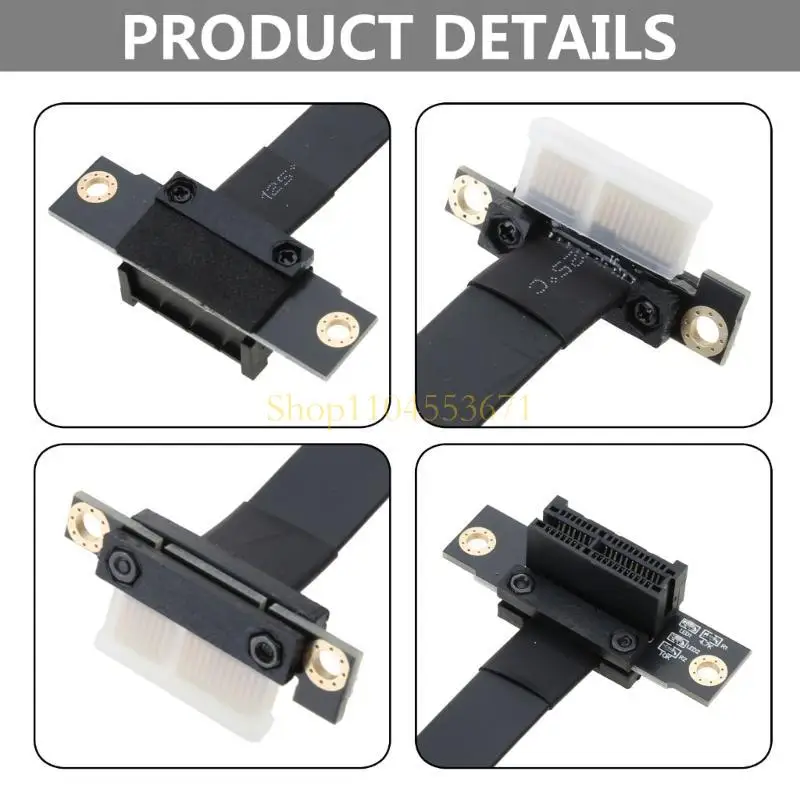 Best Seller PCIE Riser Extender Dual- 90 Degree High Speed PCIe to Extension Cable 8Gb PCI-Express 1x Riser Line