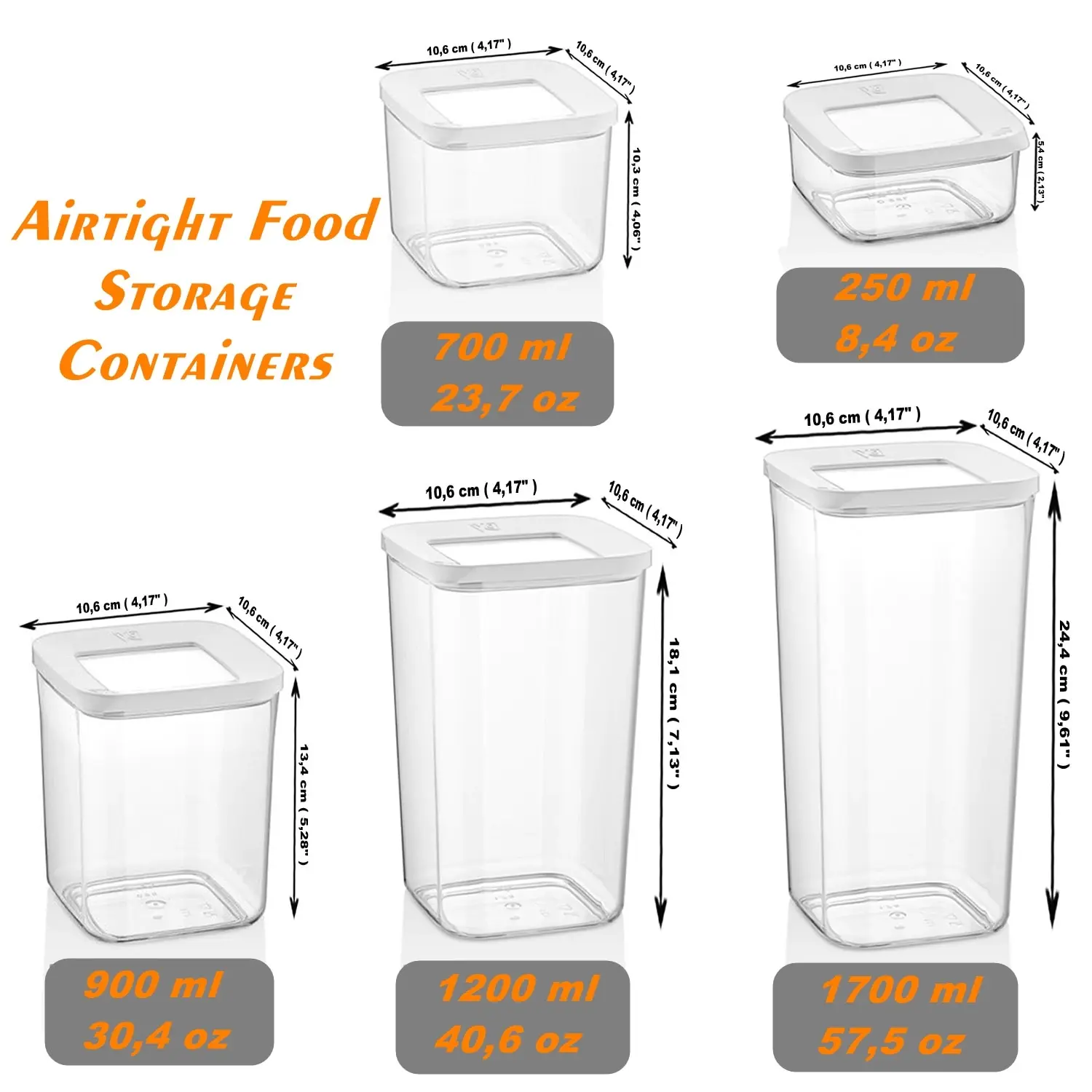 30 Pcs Kitchen Food Storage Container Set Airtight and Pantry Organization with Durable Lids for Cereal, Dry Food Flour & Sugar