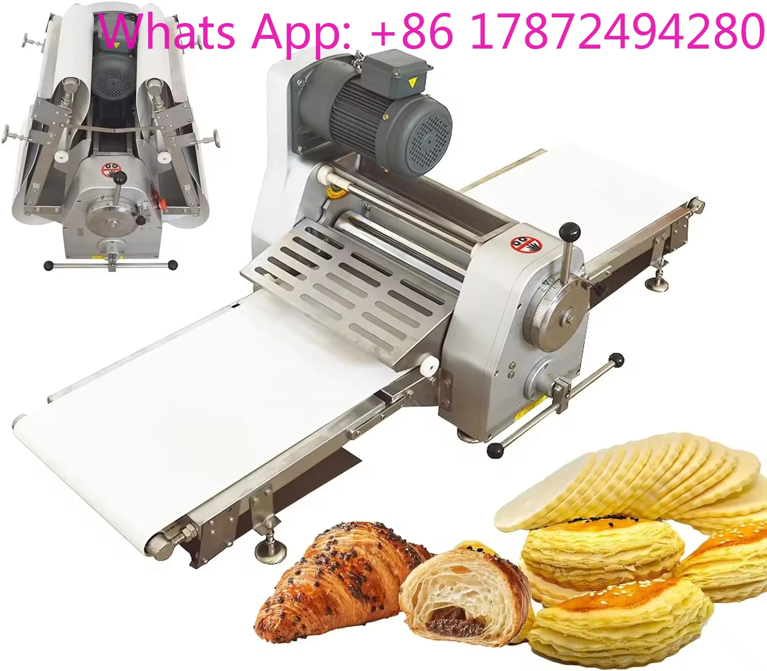 Commercial Desktop Shortening Machine Vertical Pastry Opener Stainless Steel 400T Dough Sheeter