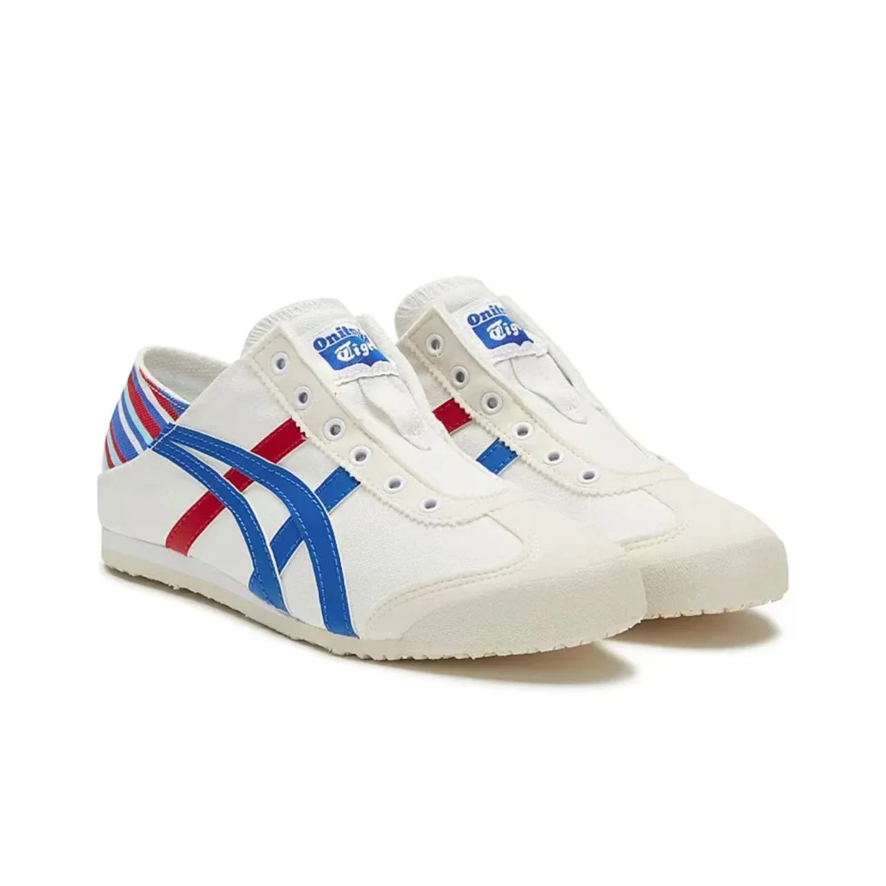 Asics Onitsuka Tiger MEXICO 66 Low Side Sneaker Women Men Blue Canvas Shoes