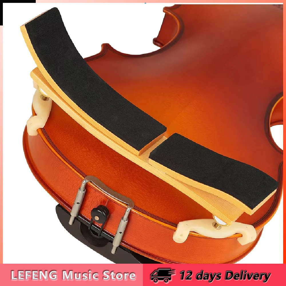 Astonvilla Violine Schulterstütze 4/4 Massivholz Violine Schulterstütze Weiche Bequeme Schwamm Schulterpolster Violine Zubehör