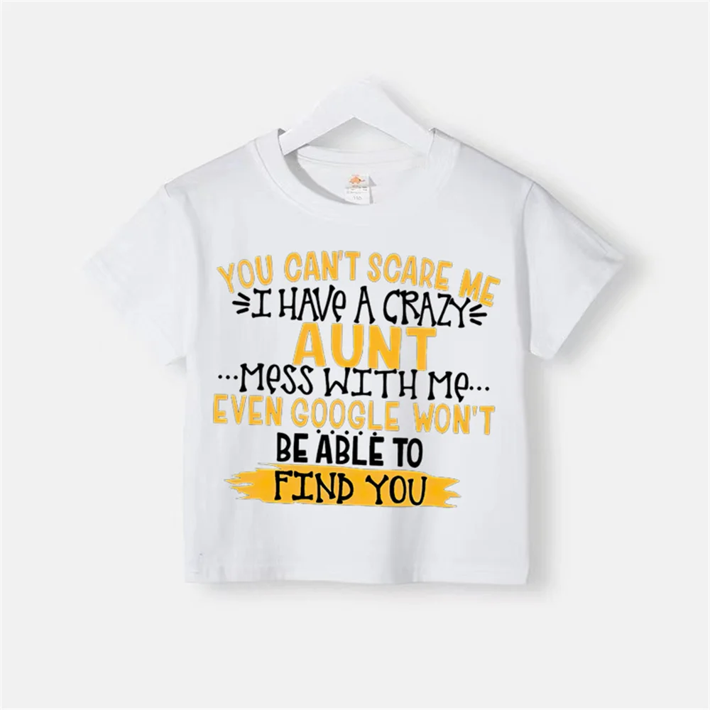 Kids Summer Alphabet Print doll Casual cotton T-shirt Boys Girls round neck short sleeve top Cotton T-shirt top