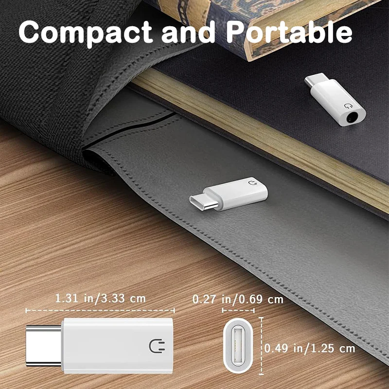Portable USB C to 3.5Mm Audio Adapter for Car/Home,Hi-Fi Aux Dongle for Iphone 15/16,Samsung S24/S23,Pixel,Ipad Pro - 1/2/4 Pack
