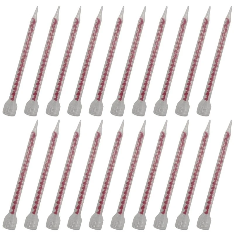 U2JC 20Pcs Static Mixer Nozzles for Injections Cartridges Grouting Mixer Tube Nozzle
