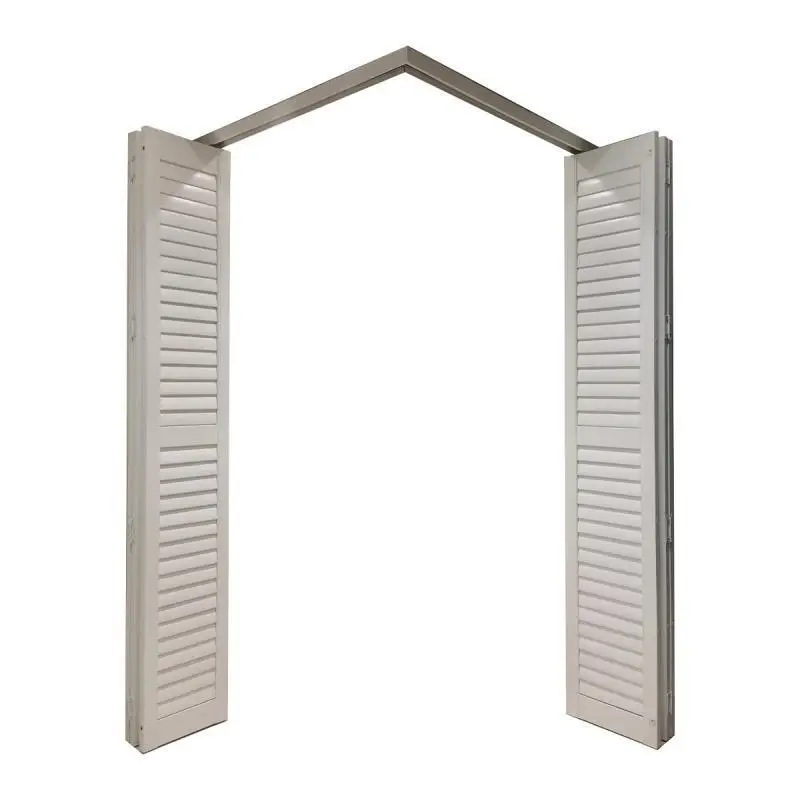 Simple solid wood cloakroom storage room living room bedroom door right angle L-shaped partition shutter doors and windows