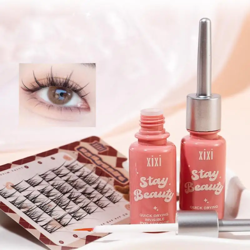 رمش تمديد الغراء طويلة الأمد ماكياج جلدة غير مرئية كاذبة رمش الغراء مقاوم للماء سريع جاف شفاف العين لاش الغراء