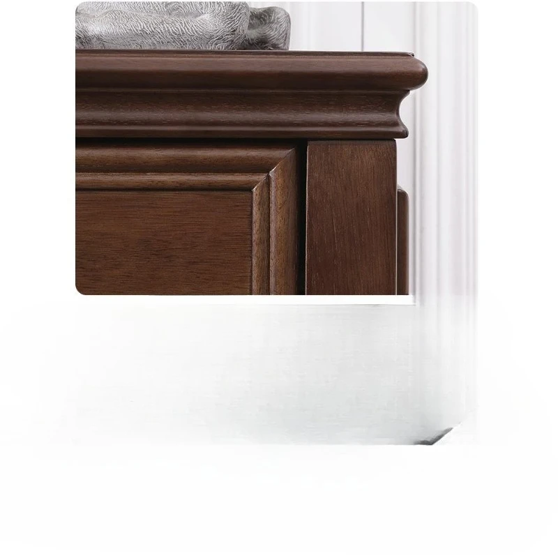 Side cabinet, all solid wood wine cabinet, locker, tempered glass side cabinet