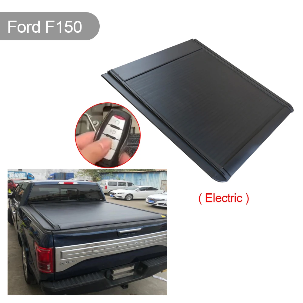 For Ford F150 Ranger XLT Wildtrak Pickup Tonneau Cover Truck Trunk Electric Box Cover Roller Shutter Tail Box Cover Rear Bucket