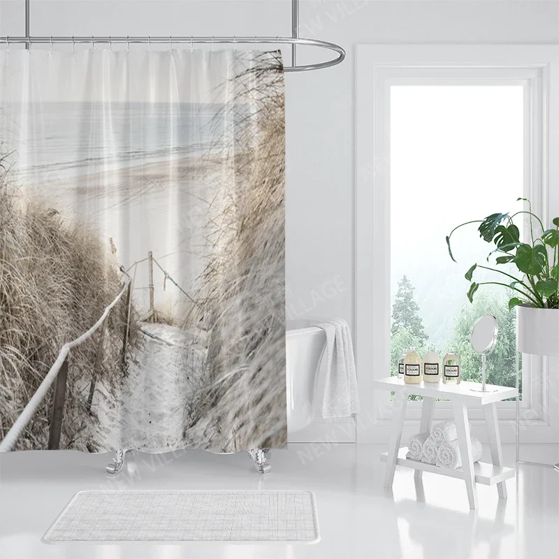 Waterproof fabric shower curtains Bathroom curtain accessories 180x200 Bath curtain for shower 240*200 nordic boho decoration