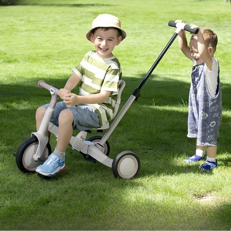 عربة أطفال ثلاثية العجلات بدواسة عربة خارجية مع مظلة متعددة الوظائف دراجة توازن للأطفال متعددة الأوضاع سكوتر للأطفال