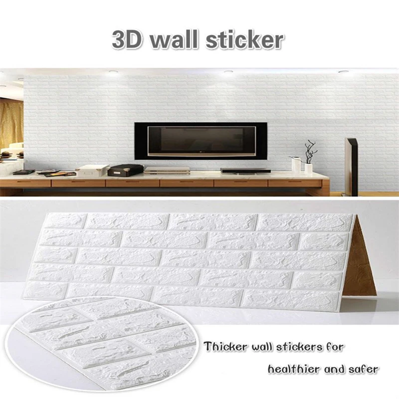 35*35cm House Decoration Living Room For Kitchen and Home Accessories Wall Waterproof Wall Sticker 3d Wallpaper Decorations