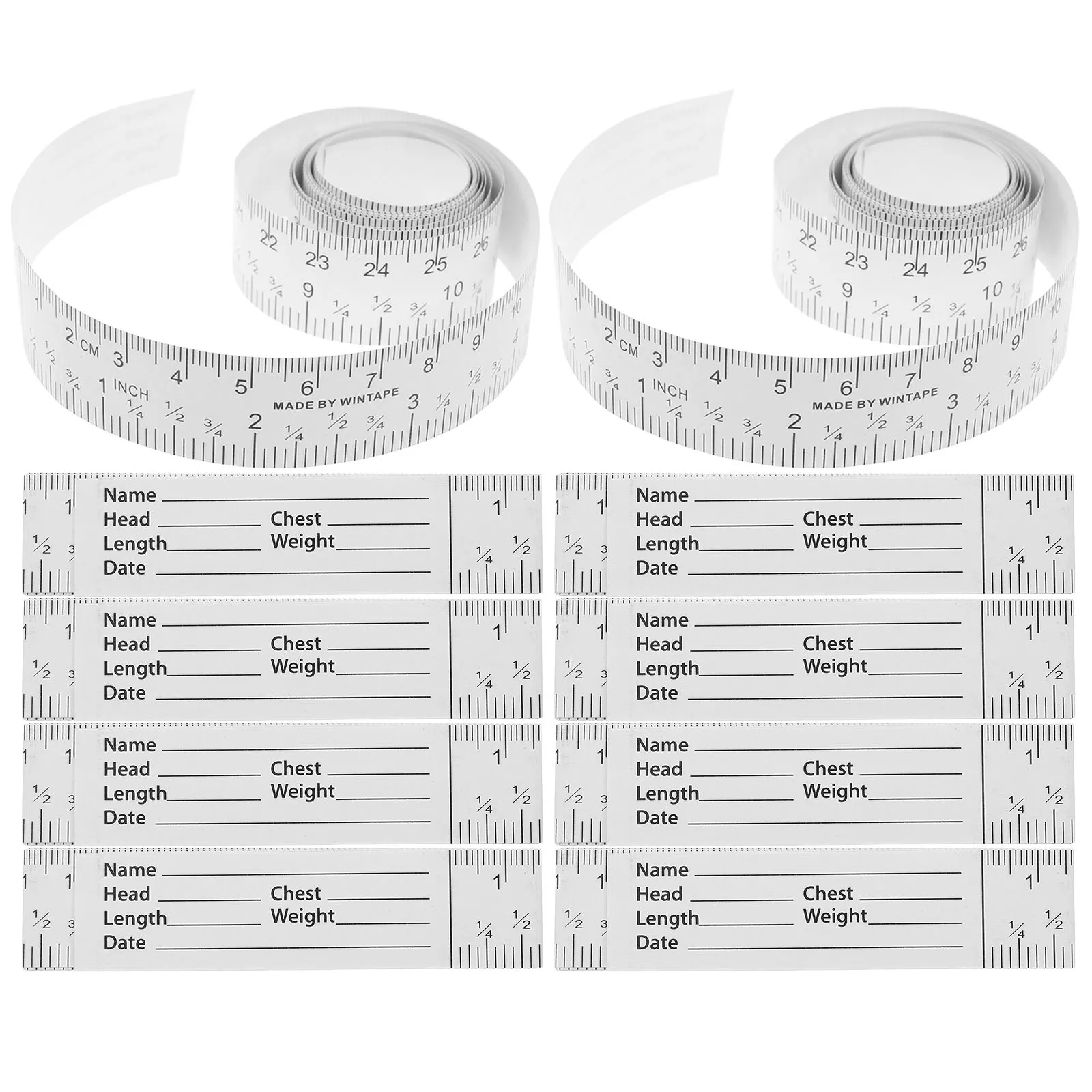 

10pcs Measuring Tape Ruler 152Cm Paper Coated Scale Rule Metric Inch Folding Non-Slip Graduated Ruler For Drafting Engineering