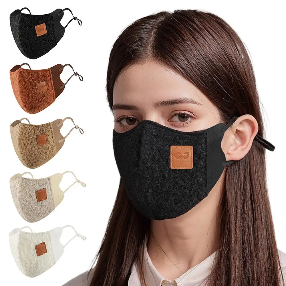 Soft Windproof Winter Fleece Face Mask Outdoor Storage Heat Cold-Resistant Masks Warm Slimming Face Mask