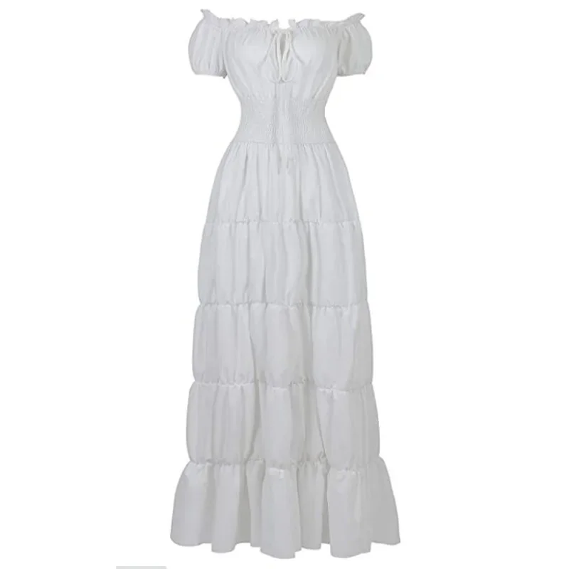 Vestido renacentista de la Edad Media para mujer, disfraz de escenario para Halloween, juego de rol, Ropa Retro