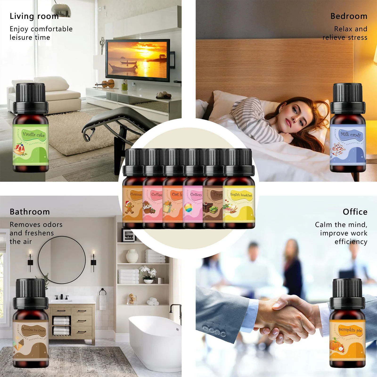 مجموعة الزيوت العطرية لمخبز زيت عطري لعيد الميلاد، مجموعة الزيوت العطرية للعطلات