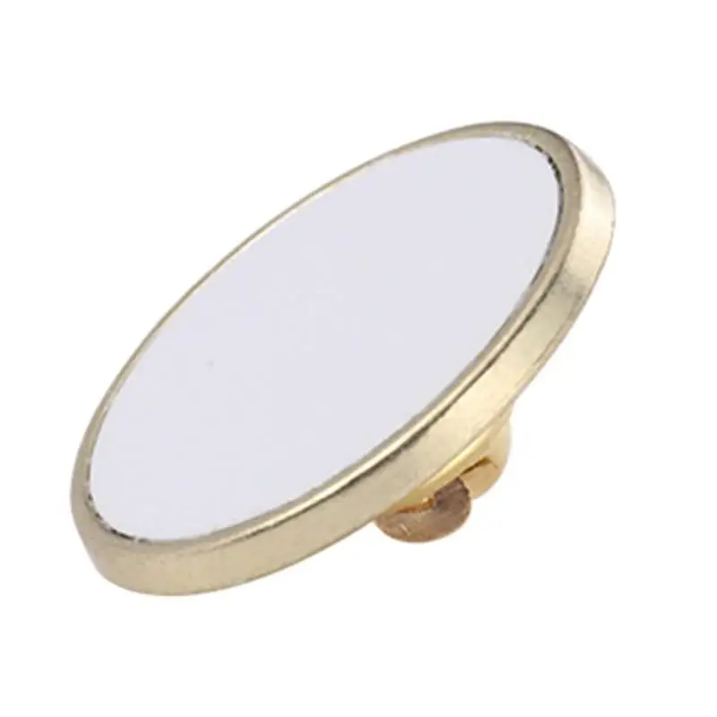 31BB Japan and South Korea Novel Trend Sublimation Badge Gold Round Metal Brooch Accessories Pin Badge for Women