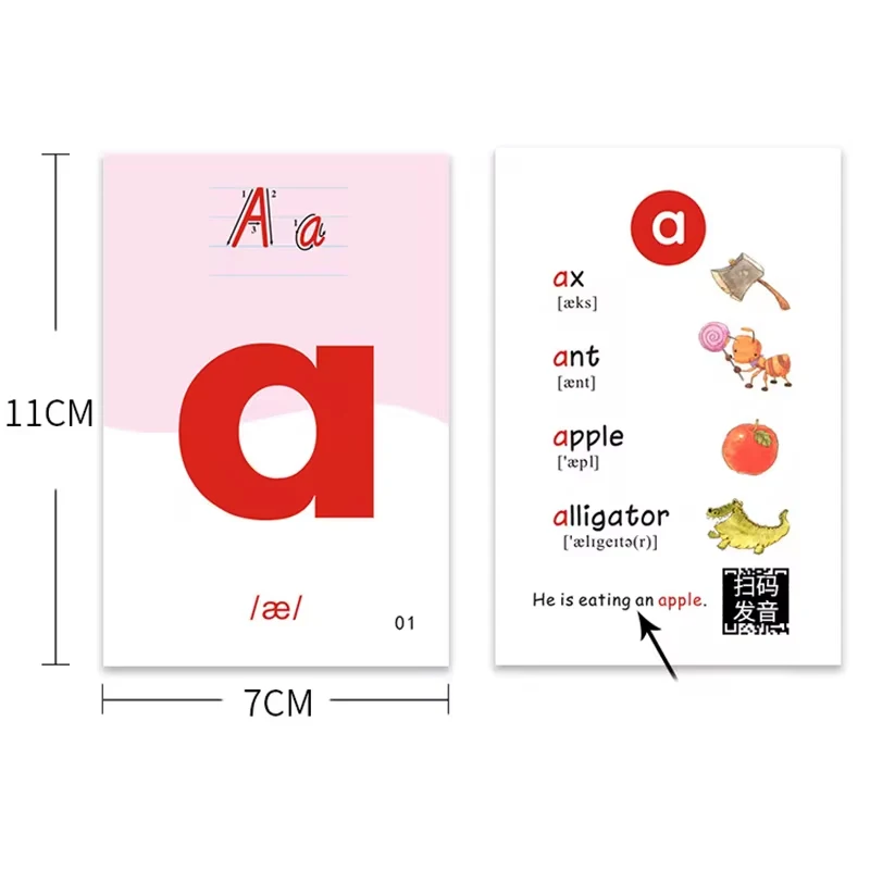 Tarjetas fonéticas con tapa para niños, calendario de escritorio, palabras de ortografía, aprendizaje en inglés, juguetes educativos para el vocabolco