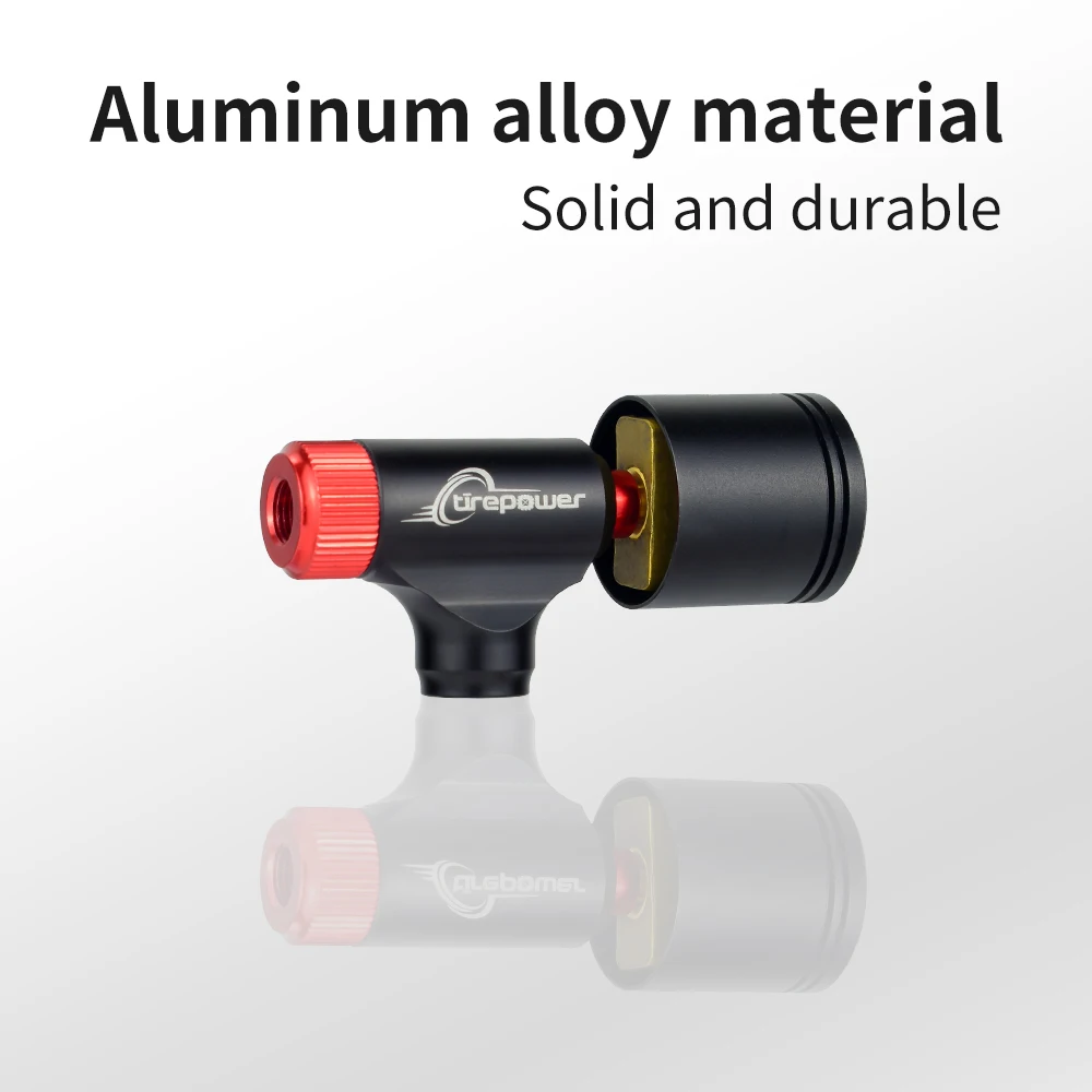 Bike Tool CO2 Inflator Quick & Easy Presta & Schrader Valve Compatible Bicycle Tyre Pump Insulated Sleeve No Cartridges Included