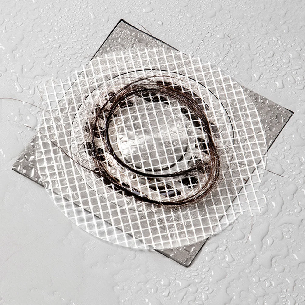 

28Pcs Adhesive Mesh Drain Covers Hair Collector for Bathroom Kitchen Sink Shower Strainer Shower Drain Sticker