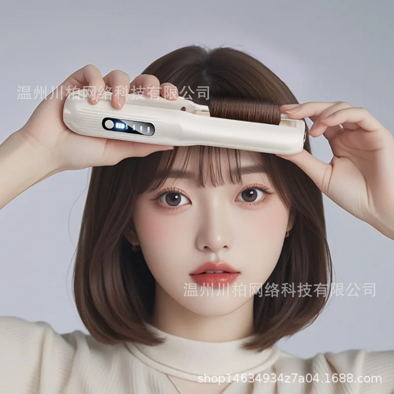Wireless Hair Straightener Wireless Rechargeable Convenient Lock Bangs Roll Hair Straightener Dual-purpose Straight Plate Clip