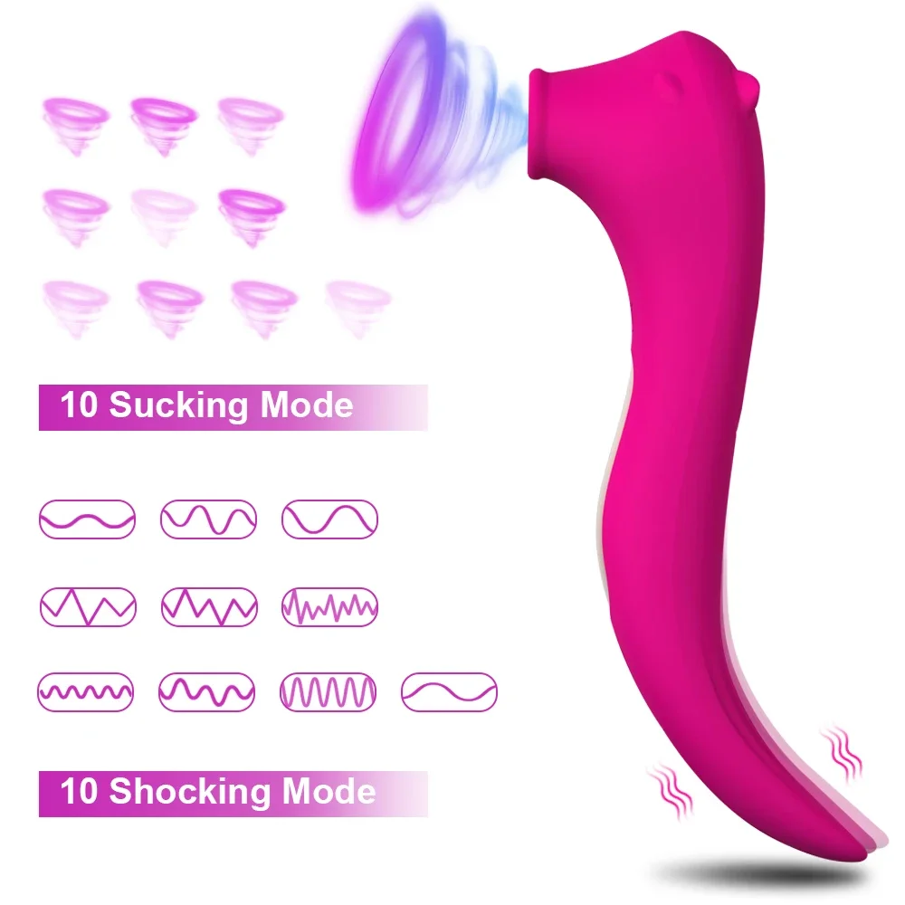 Kuat klitoris mengisap Vibrator untuk wanita puting vakum Oral Stimulator pijat Dildo wanita Masturbator mainan seks untuk dewasa