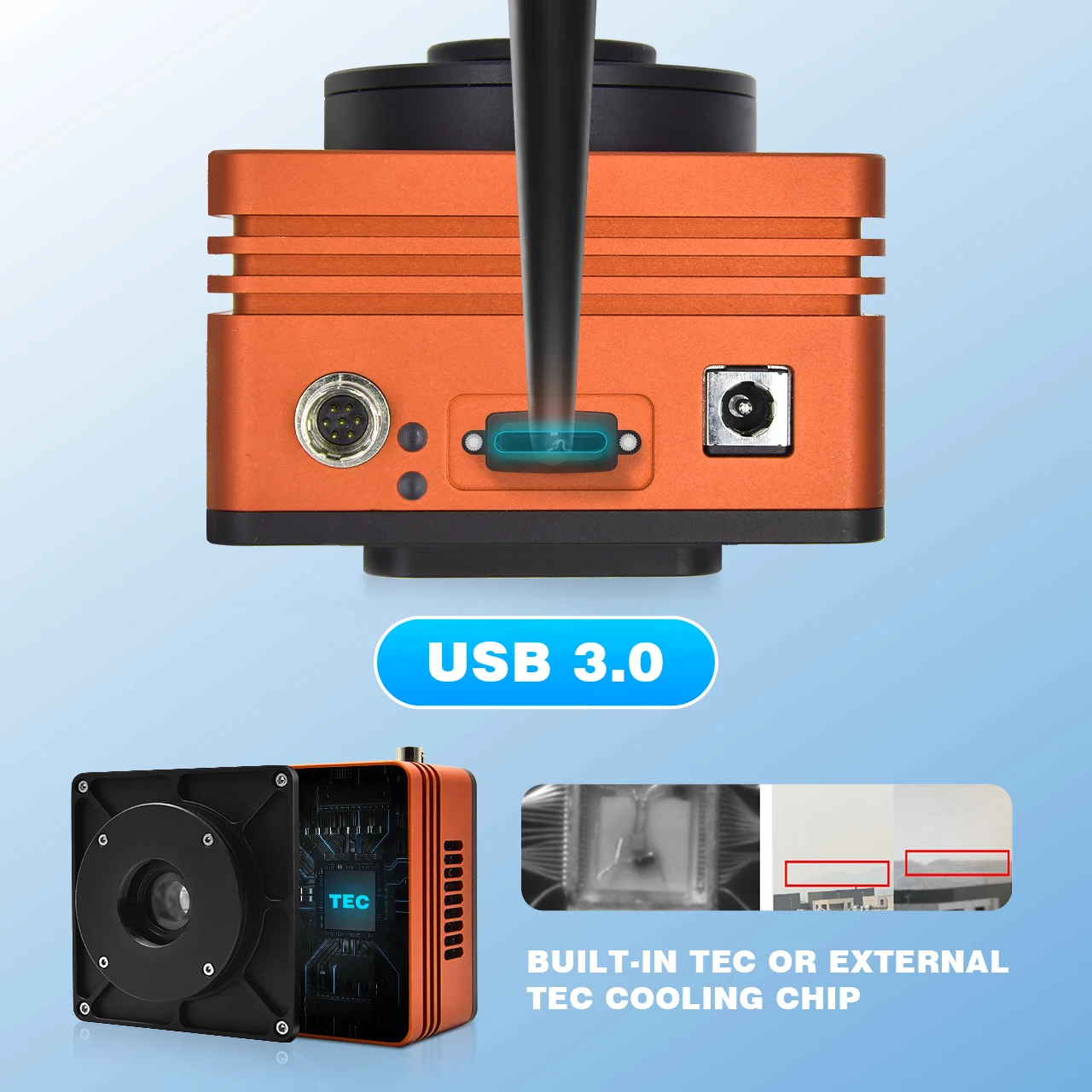 2026USB3.0 400-1800nm IMX991 640x512 400fps InGaAs SWIR Grating Hyperspectral Camera for Fruit Spoilage Detection Rubbish Sortin