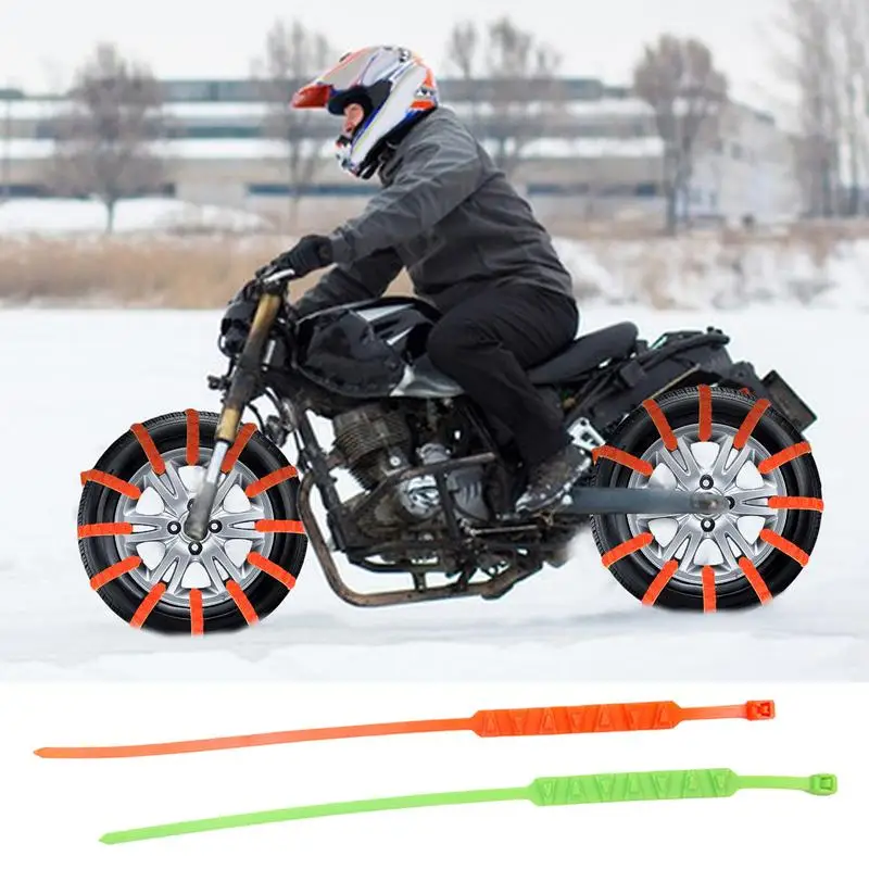 Anti-Skid Snow Chains Widen Thicken motorcycle Tire Crawler Plastic Anti-skid Chain Winter Wheel Tyre Anti-Slip Emergency Tool