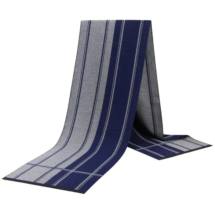 Fashion Striped Cotton Linen Scarf for Men Women Autumn Winter Long Soft Shawls and Wraps Short Tassel Bufanda Male Accessories