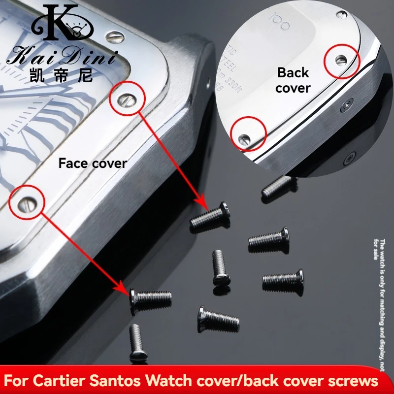 Watch cover screws for Cartier Santos men women repair watch front cover back cover watch bezel case screws accessories 2pcs