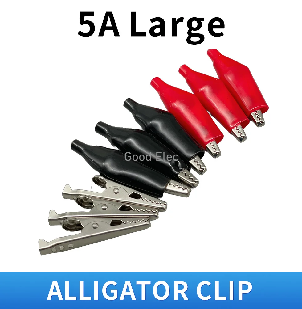 5/10pcs 45MM Mini Red Alligator Clip Cable Wire Battery Crocodile Clips Electrical Clamp Tester Probe Car Double-ended