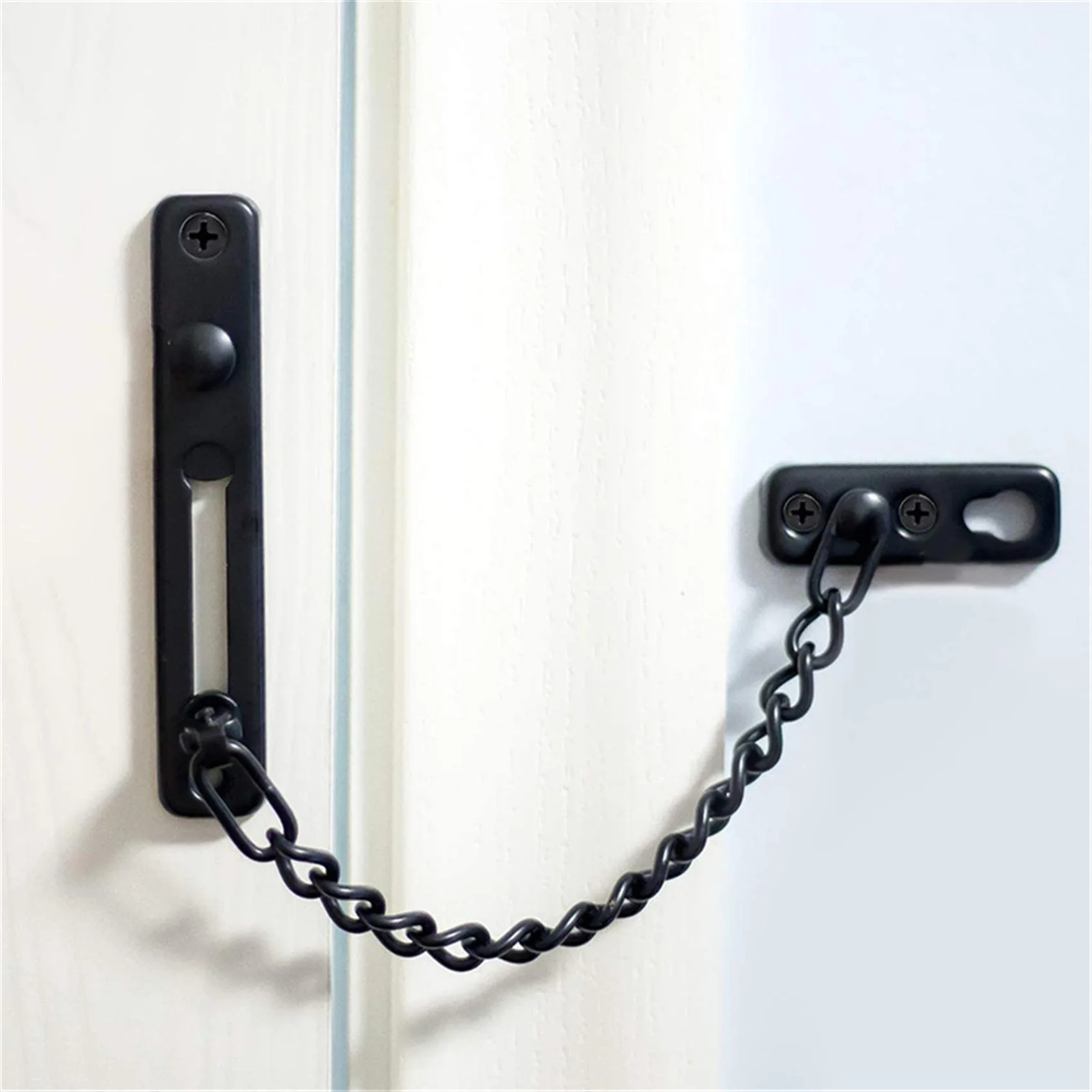 Door Chain with Lock Door Lock Bolt Chain Kids Safety Security Home Latch Buckle Guard Lock Anti-Theft Hotel Hardware Accessorie