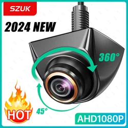 Araç Arka Görüş Kamerası CVBS AHD 1080P Full HD Ters Görüntü Kamerası 170 °   Geniş Açı Gece Görüşlü Balıkgözü Len Araç Geri Vites Kamerası