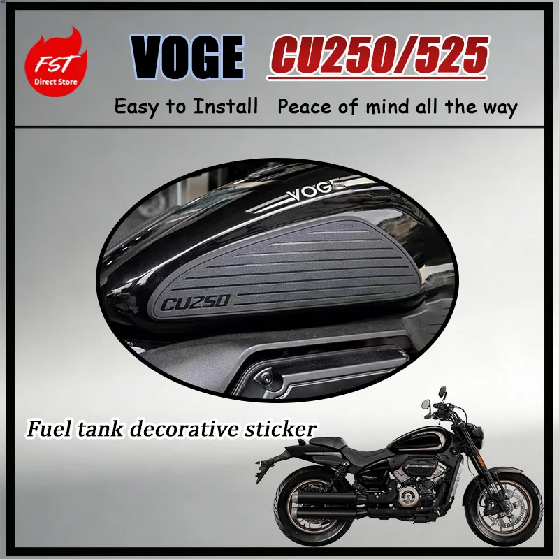 

FOR VOGE Anti-Slip Rubber Tank Side Pad Sticker for CU250 CU525 Motorcycle Custom Body Decoration Sticky Side Grip Decal