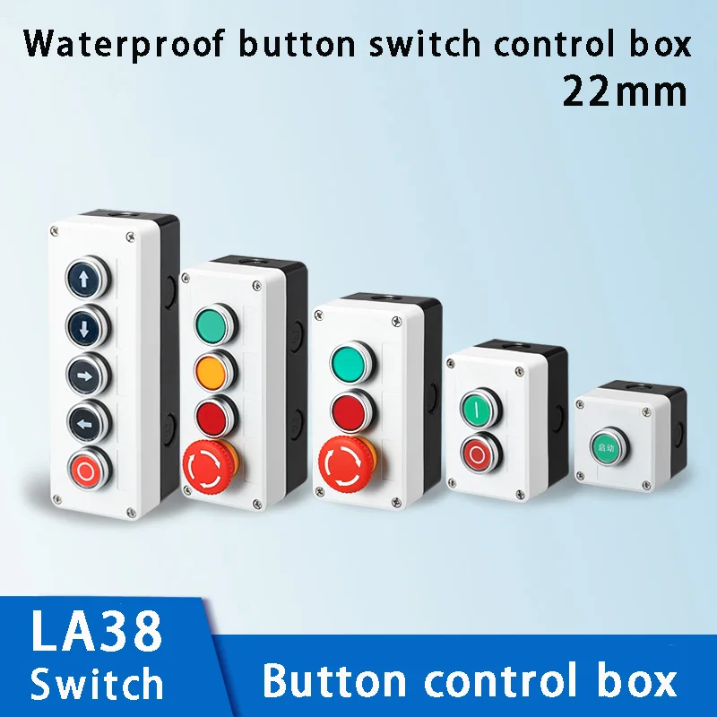 

Button switch control box plastic hand-held self starting button waterproof box electrical industrial emergency stop switch i