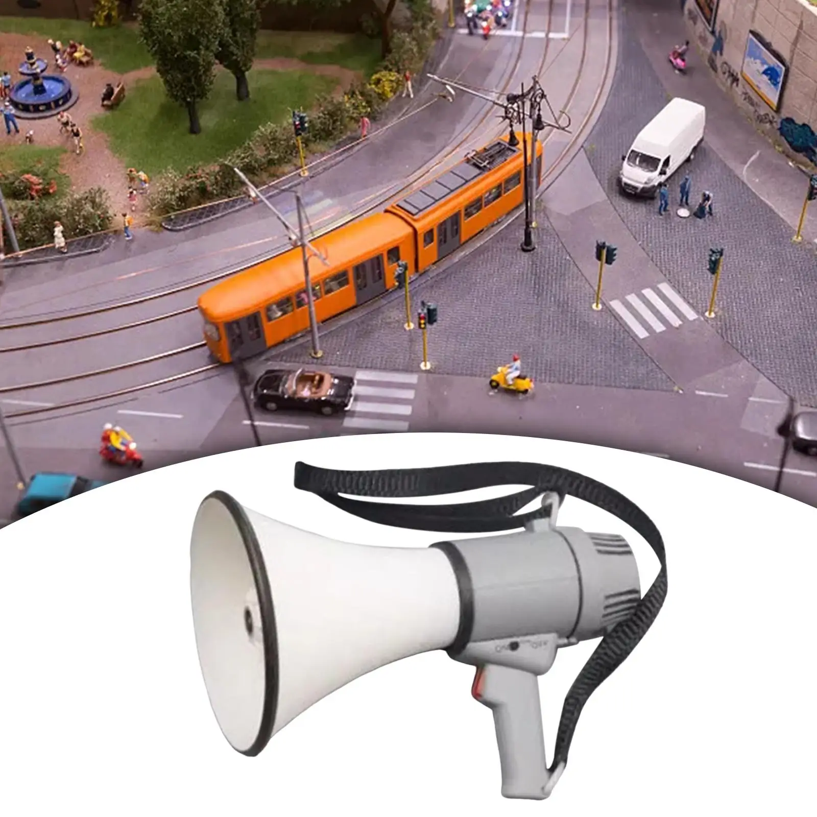 1/6 Scale Megaphone Model Lightweight Handmade Portable Sturdy Miniature Speaker Model for 12'' Action Figures Accessories