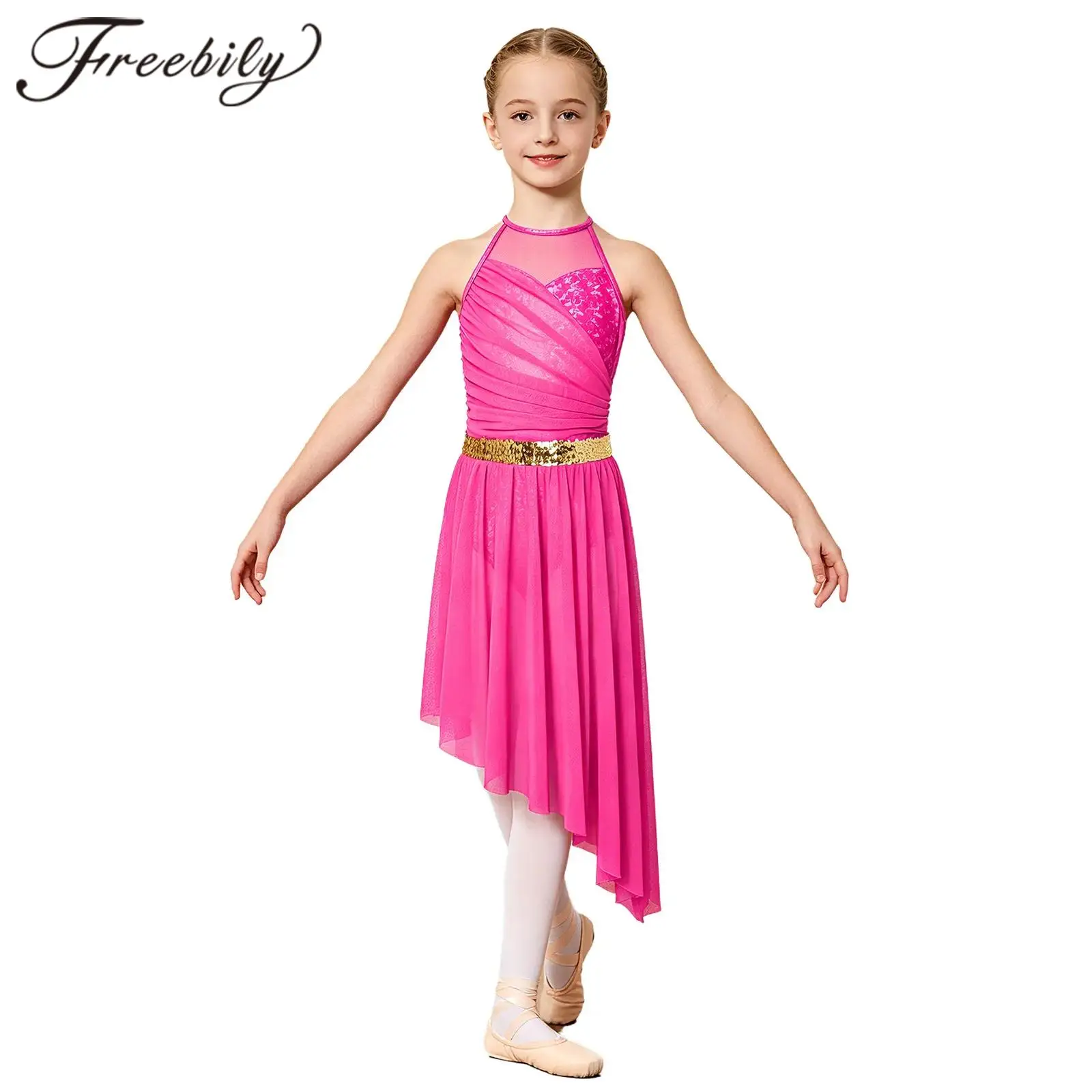 

Girls Worship Robe Child Sleeveless Lyrical Liturgical Dance Costumes Praise Dresses Children Church Costume Modern Dancewear
